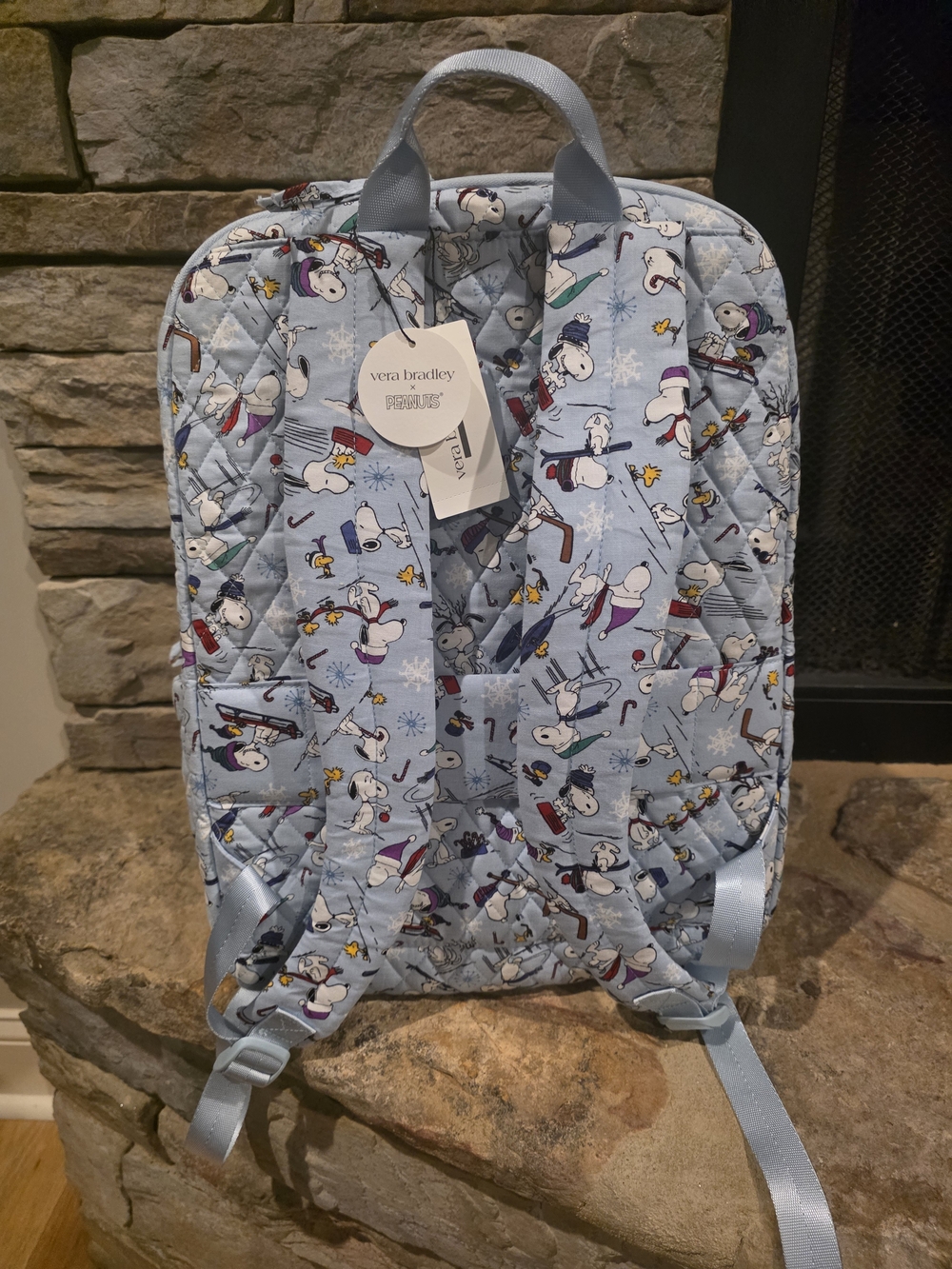 Vera Bradley Essential Large Quilted Winter Snoopy Backpack-NWT - Picture 9 of 13